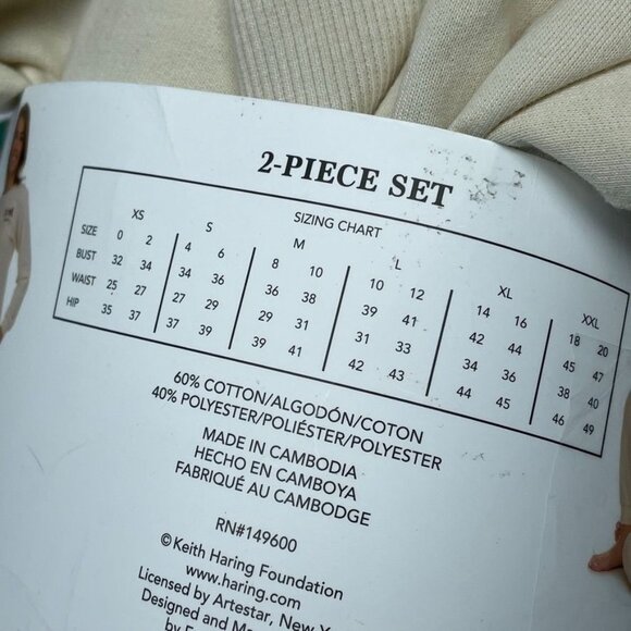 Keith Haring Ladies Lounge Set XXL Super Soft Pullover & Joggers d0132 - Picture 3 of 4